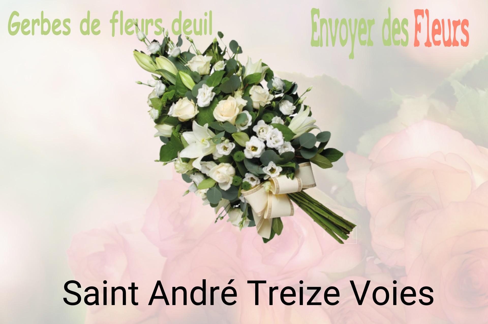 Gerbe de fleurs de deuil livrée à Saint-André-Treize-Voies